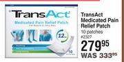 Transact medicated pain relief patch 10 patches