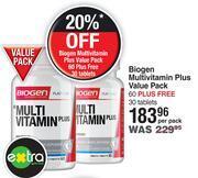 Dis-Chem Biogen multivitamin plus value pack 60 plus free 30 tablets-per pack offer