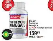 Dis-Chem Biogen supreme omega 3-60 plus 10 softgel capsules per pack offer