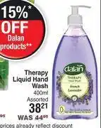 Dis-Chem Dalan therapy liquid hand wash assorted-400ml offer
