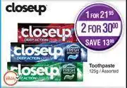 Dis-Chem Closeup toothpaste assorted-for 1 x 125g offer