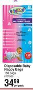 Dis-Chem Baby things disposable baby nappy bags-150 bags per pack offer