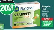 Dis-Chem Sinupret plus 40 coated tablets offer