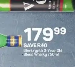 Whiskey 750ml glenbrynth 3- year-old blend