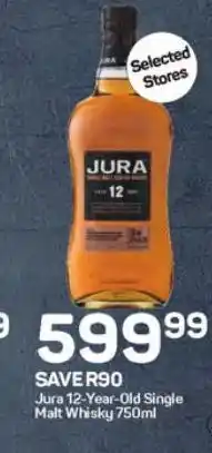 Pick n Pay Whiskey 750ml jura 12 year old single offer