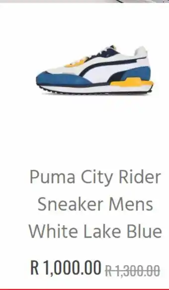 Puma city rider sneaker mens white lake blue