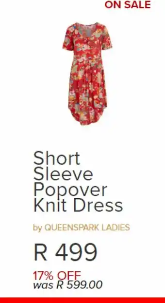 Short sleeve popover knit dress