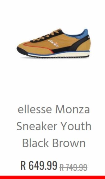 Ellesse monza sneaker youth black brown