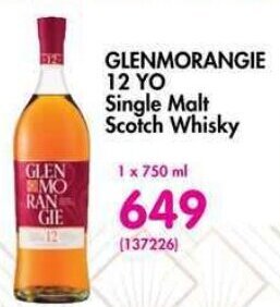 Makro GLENMORANGIE 12 YO Single Malt Scotch Whisky offer