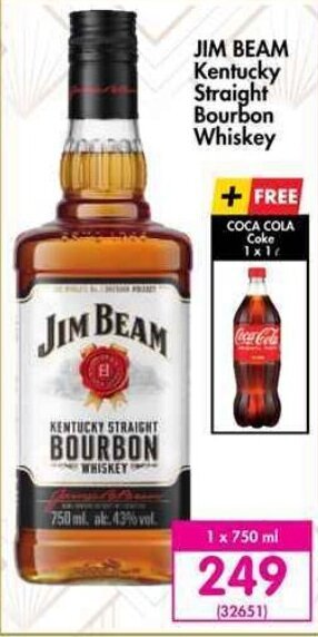 JIM BEAM Kentucky Straight Bourbon Whiskey offer at Makro