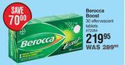 Dis-Chem Berocca boost 30 effervescent tablets offer
