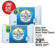 Dis-Chem Baby soft fresh white moist toilet tissue-42 pack per pack offer