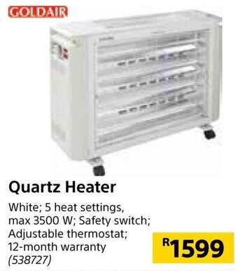 Builders Warehouse Quartz Heater offer