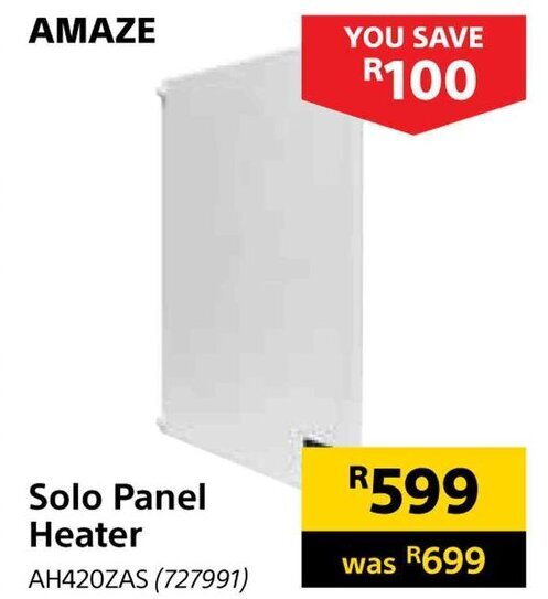 Solo Panel Heater offer at Builders Warehouse