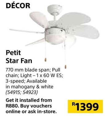 Builders Warehouse Petit Star Fan offer