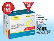 Dis-Chem Entiro probiotic value pack 30 plus 30 capsules-per pack offer