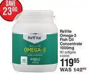 Dis-Chem Revite omega-3 fish oil concentrate 1000mg-90 softgels offer