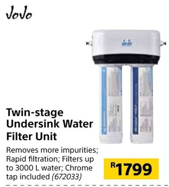 Twin-stage Undersink Water Filter Unit