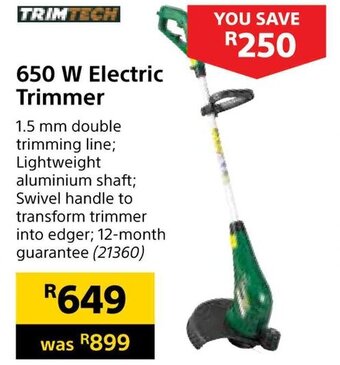 Builders Warehouse 650 W Electric Trimmer offer