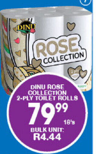 Giant Hyper Dinu Rose Collection 2-Ply Toilet Rolls 18's offer
