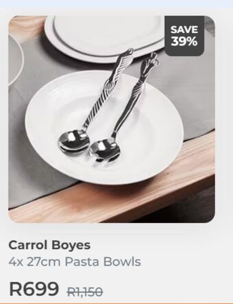 OneDayOnly Carrol boyes 4x 27cm pasta bowls offer