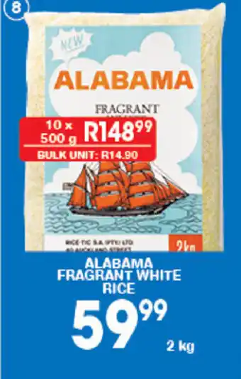 Giant Hyper Alabama Fragrant White Rice 2kg offer