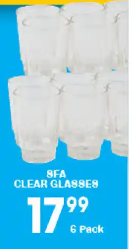 SFA Clear Glasses 6 Pack