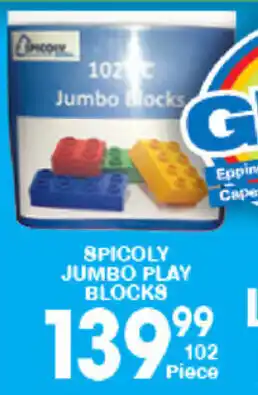 Spicoly Jumbo Play Blocks 102 piece