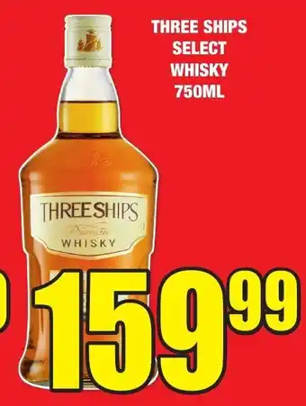 Boxer Liquors THREE SHIPS SELECT WHISKY 750ML offer