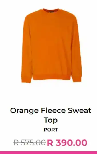 Orange fleece sweat top