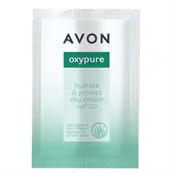 AVON Oxypure hydrate & protect day cream spf 20 sachet 2ml offer