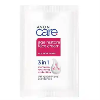 AVON Avon care age restore face cream sample sachet 2ml offer