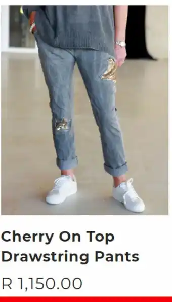 The Hip Shop Cherry on top drawstring pants offer
