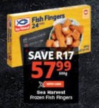 Checkers Sea Harvest Frozen Fish Fingers offer