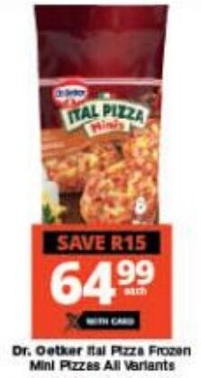 Checkers Dr. Oetker Ital Pizza Frozen Mini Pizzas All variants offer