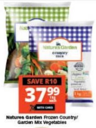 Checkers Natures Garden Frozen Country/ Garden Mix Vegetables offer