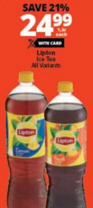 Checkers Lipton Ice Tea All Variants offer