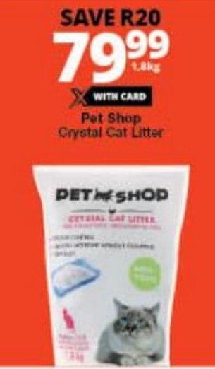 Checkers Pet Shop Crystal Cat Litter offer