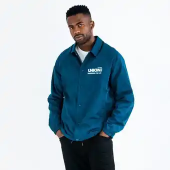 Markham Uuion-dnm teal regualr branded coach jacket offer