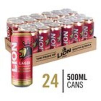Lion lager beer can 500ml x 24