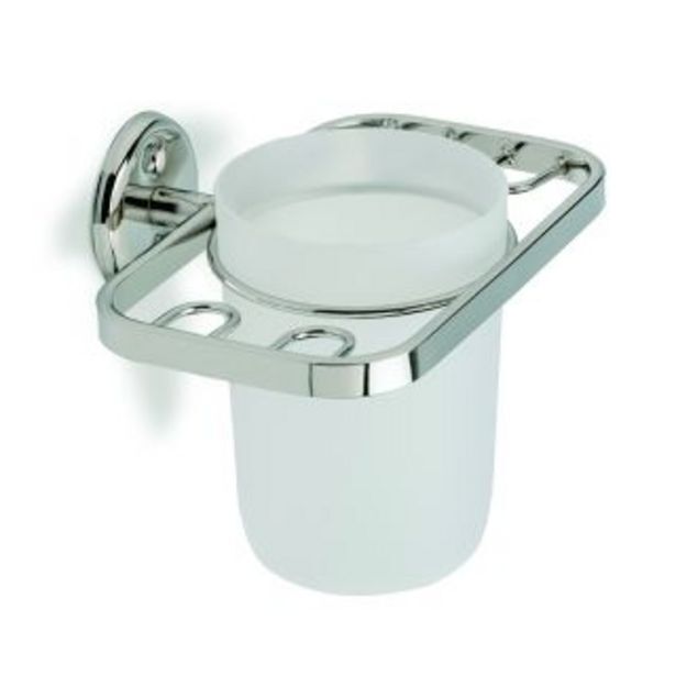 Toothbrush holder with tumbler, stainless steel offer at Gelmar