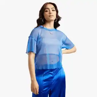 The FIX Women's blue glam mesh top offer