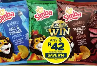 Pick n Pay Simbo Potato Chips Assorted 120g offer