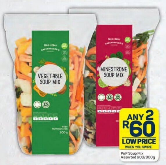 Pick n Pay PnP Soup Mix Assorted 600/800g offer