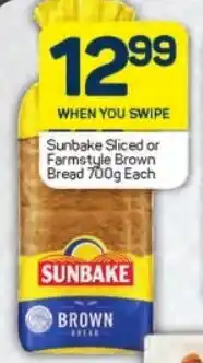 Pick n Pay Sunbake Sliced or Farmstyle Brown Bread 700g Each offer