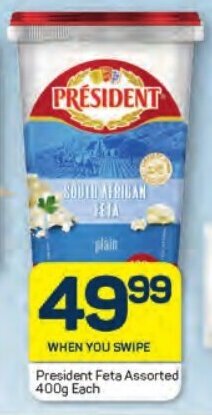 Pick n Pay President Feta Assorted 400g Each offer