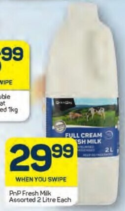 Pick n Pay PnP Fresh Milk Assorted 2 Litre Each offer
