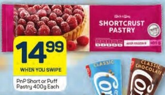 Pick n Pay PnP Short or Puff Pastry 400g Each offer