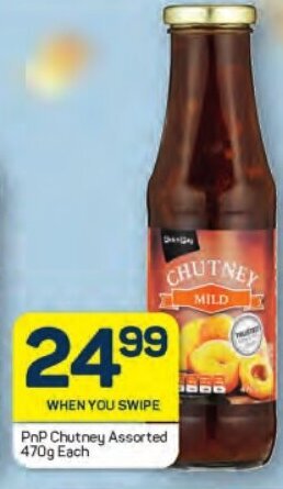 Pick n Pay PnP Chutney Assorted 470g Each offer