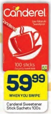 Pick n Pay Canderel Sweetener Stick Sachets 100s offer